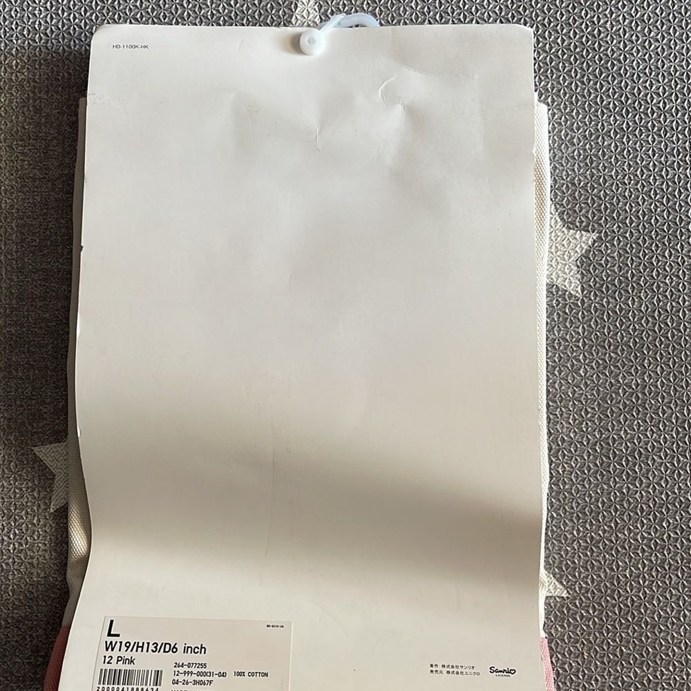 SANRIO MY MELODY X UNIQLO CANVAS TOTE BAG NWT - Picture 4 of 4